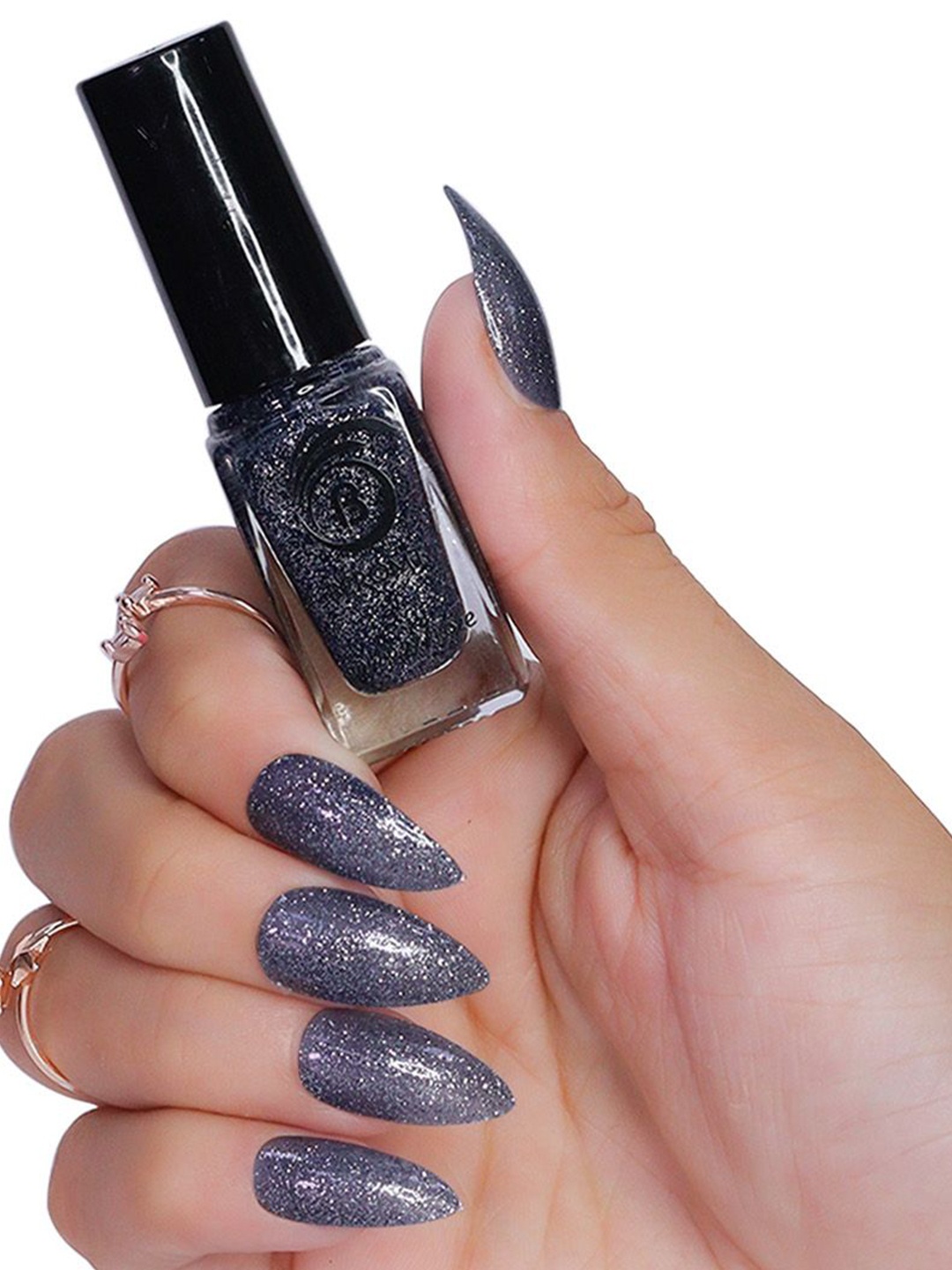 

BEROMT Reflective Glitter Quick Dry Nail Polish - 8 ml - Grey BNP 314