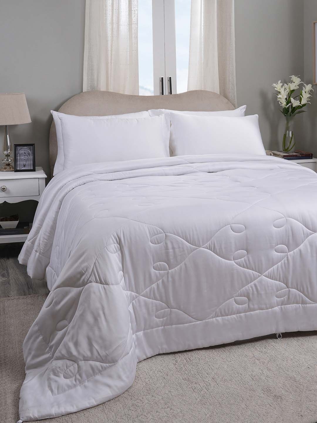 

MASPAR White Mild Winter Double Queen Duvet Cover