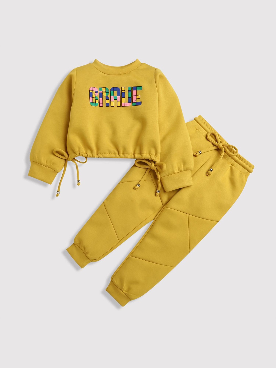 

Tiny Girl Girls Printed T-shirt With Joggers, Mustard