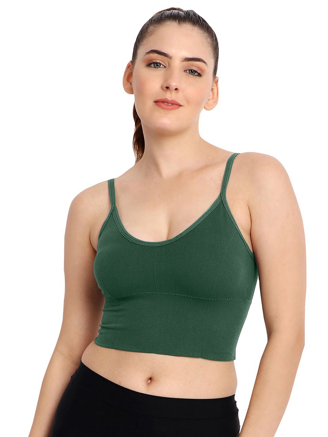 

FiveFlag Full Coverage Lightly Padded Workout Bra, Green