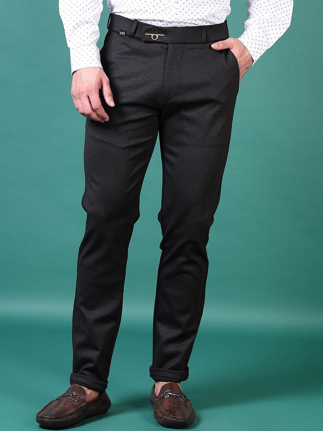 

V-Mart Men Regular Fit Cotton Chinos Trousers, Brown