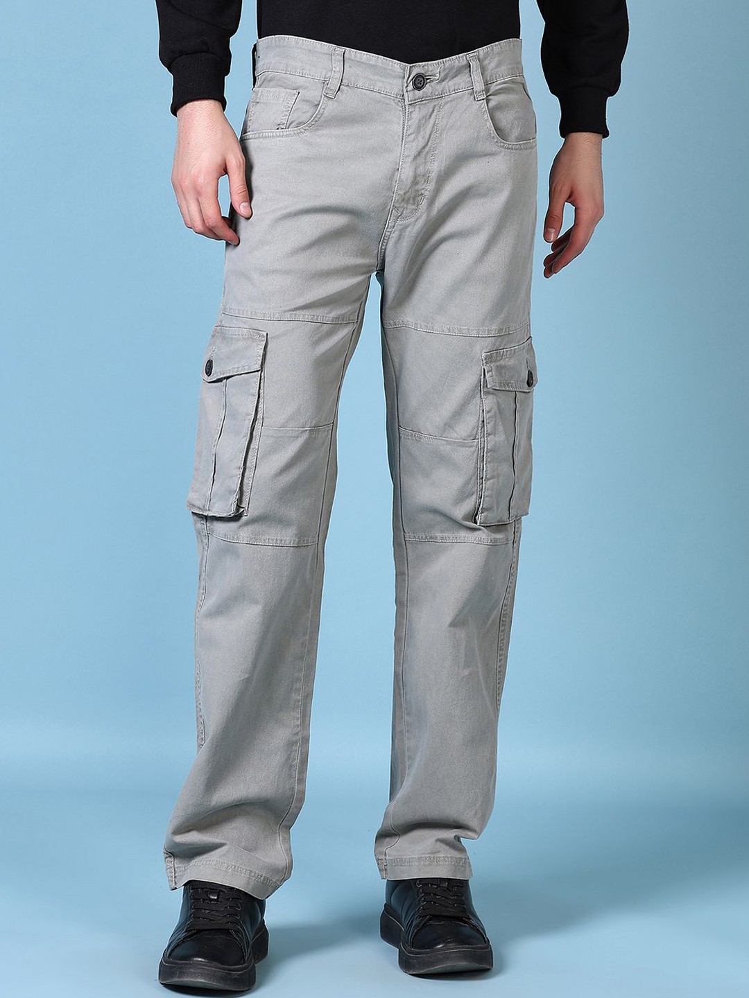 

V-Mart Men Cotton Regular Fit Mid-Rise Cargos, Brown