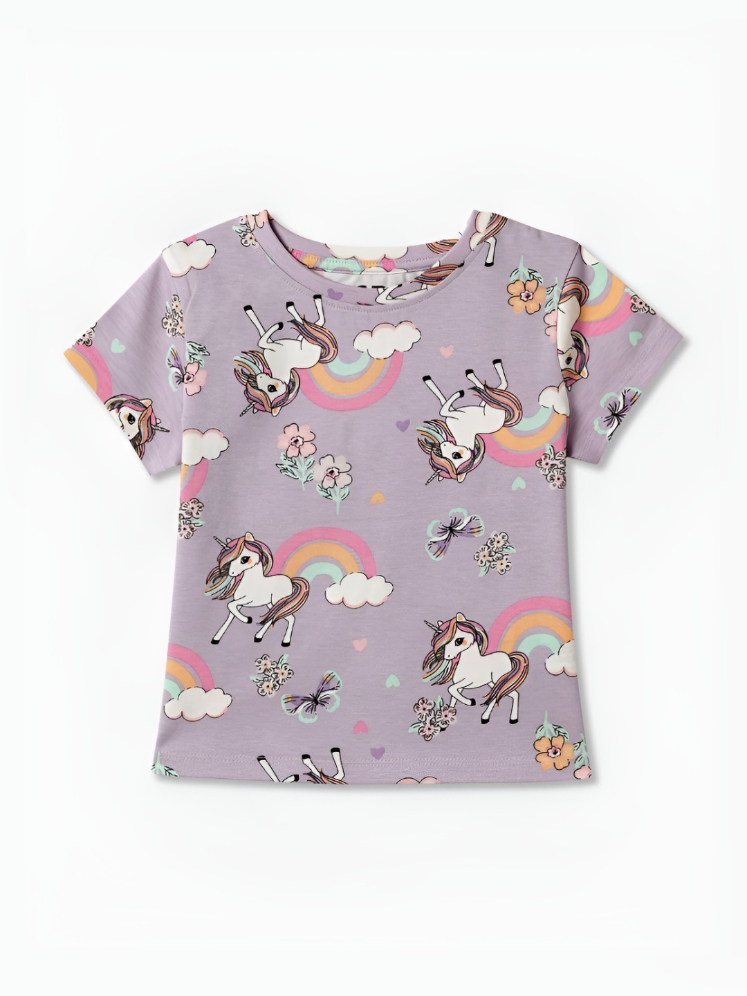 

R&B Girls Floral Printed T-shirt, Purple