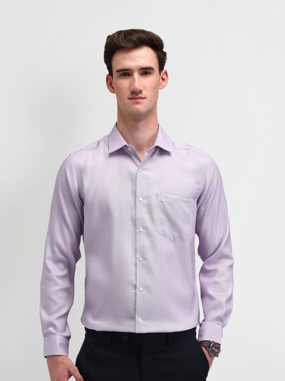 

Arrow Men Classic Opaque Formal Shirt, Purple