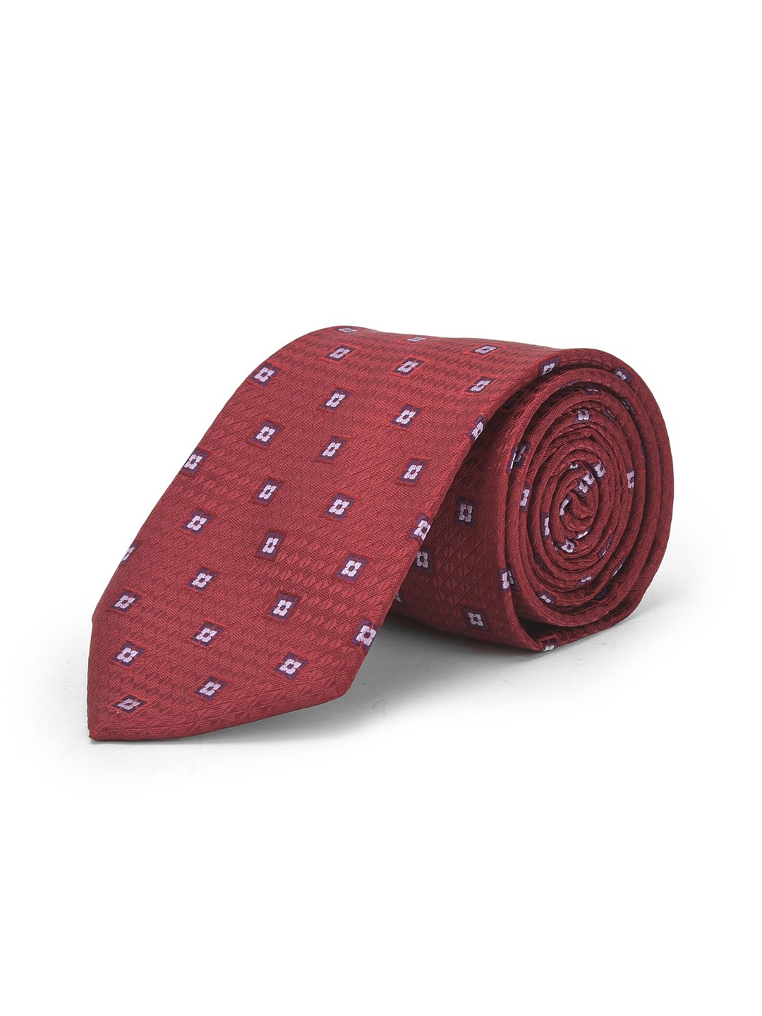 

Cazzano Men Woven Design Broad Tie, Maroon