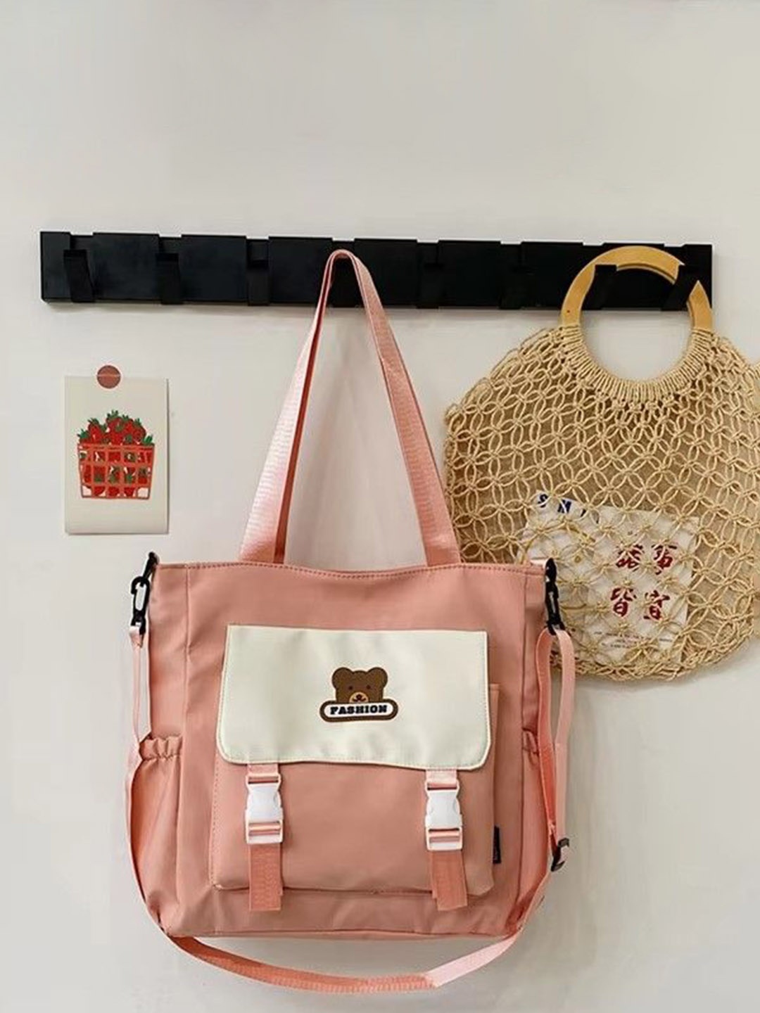 

StyleCast Pink Structured Cotton Side Bag