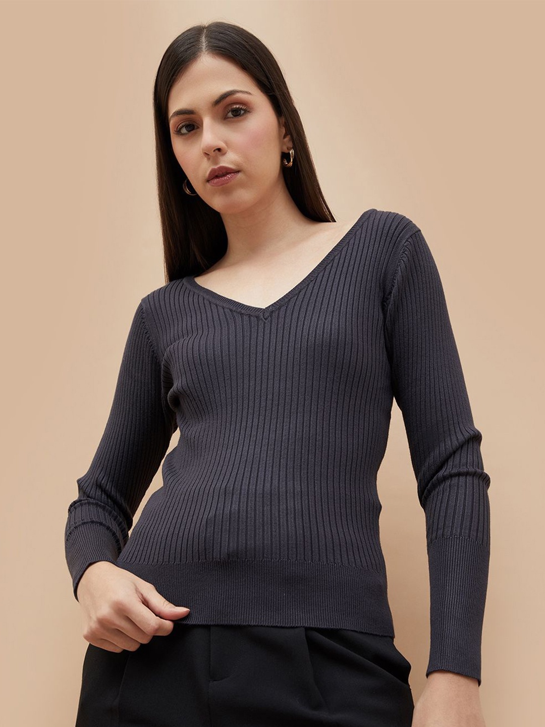 

CODE by Lifestyle Women Flat Knit RegularTop, Grey