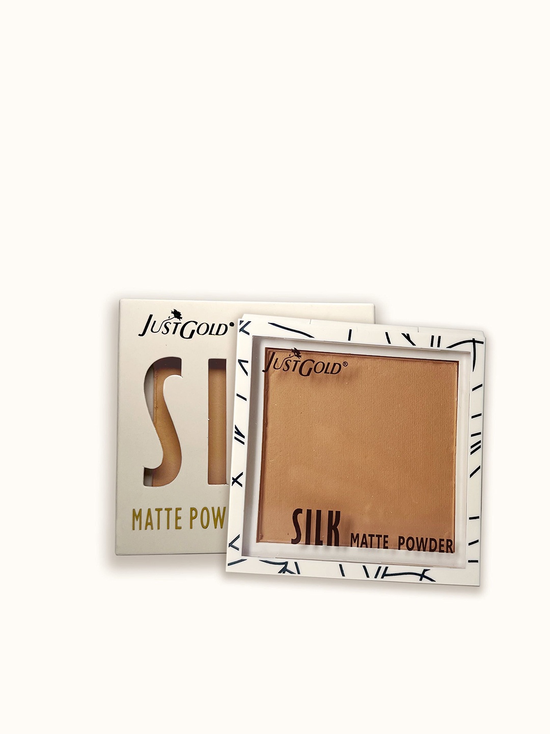 

JUSTGOLD Silk Matte Long Lasting Full Coverage Powder Foundation - 15 g - Shade 08, Brown