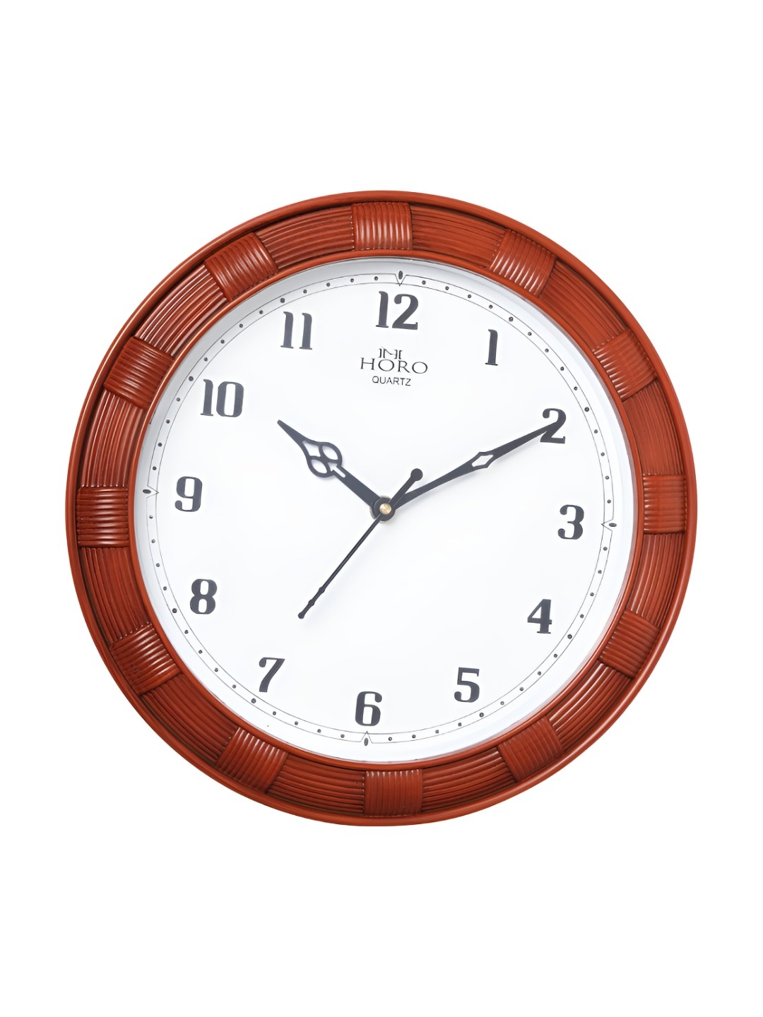 

Horo Brown & White Textured Contemporary Analogue Wall Clock
