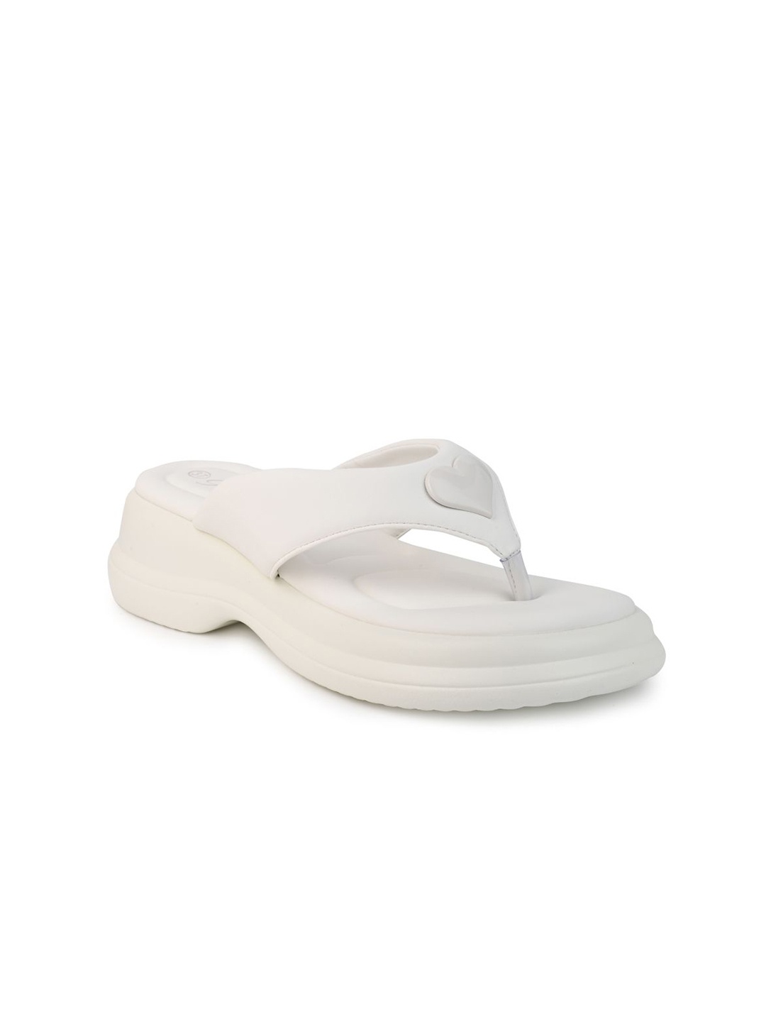 

BRISKERS Women Gromad Cozy Corner Open Toe Platform Heels, White