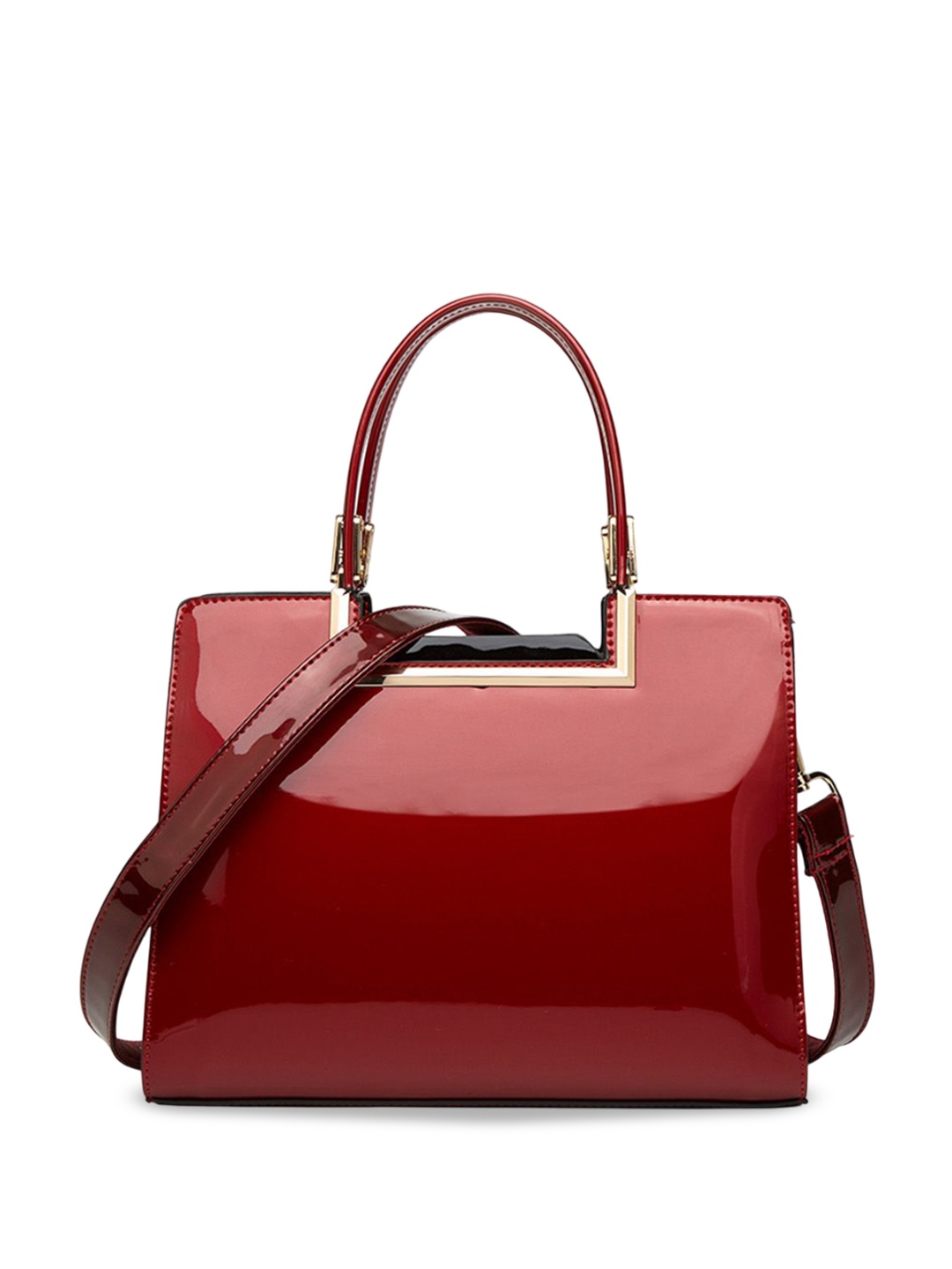 

RAVE Colourblocked Oversized Structured Tote Bag, Maroon