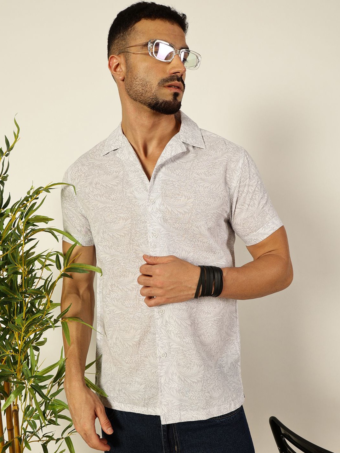 

VALEN CLUB Men Relaxed Opaque Casual Shirt, Grey