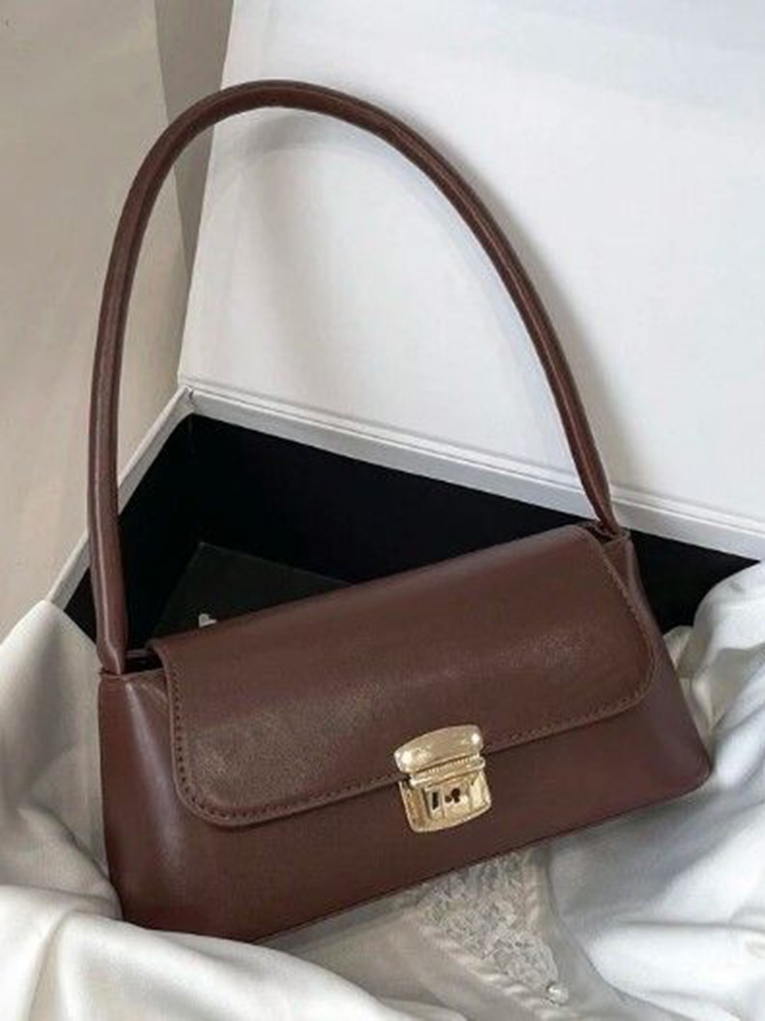 

StyleCast Half Moon Handheld Bag, Brown