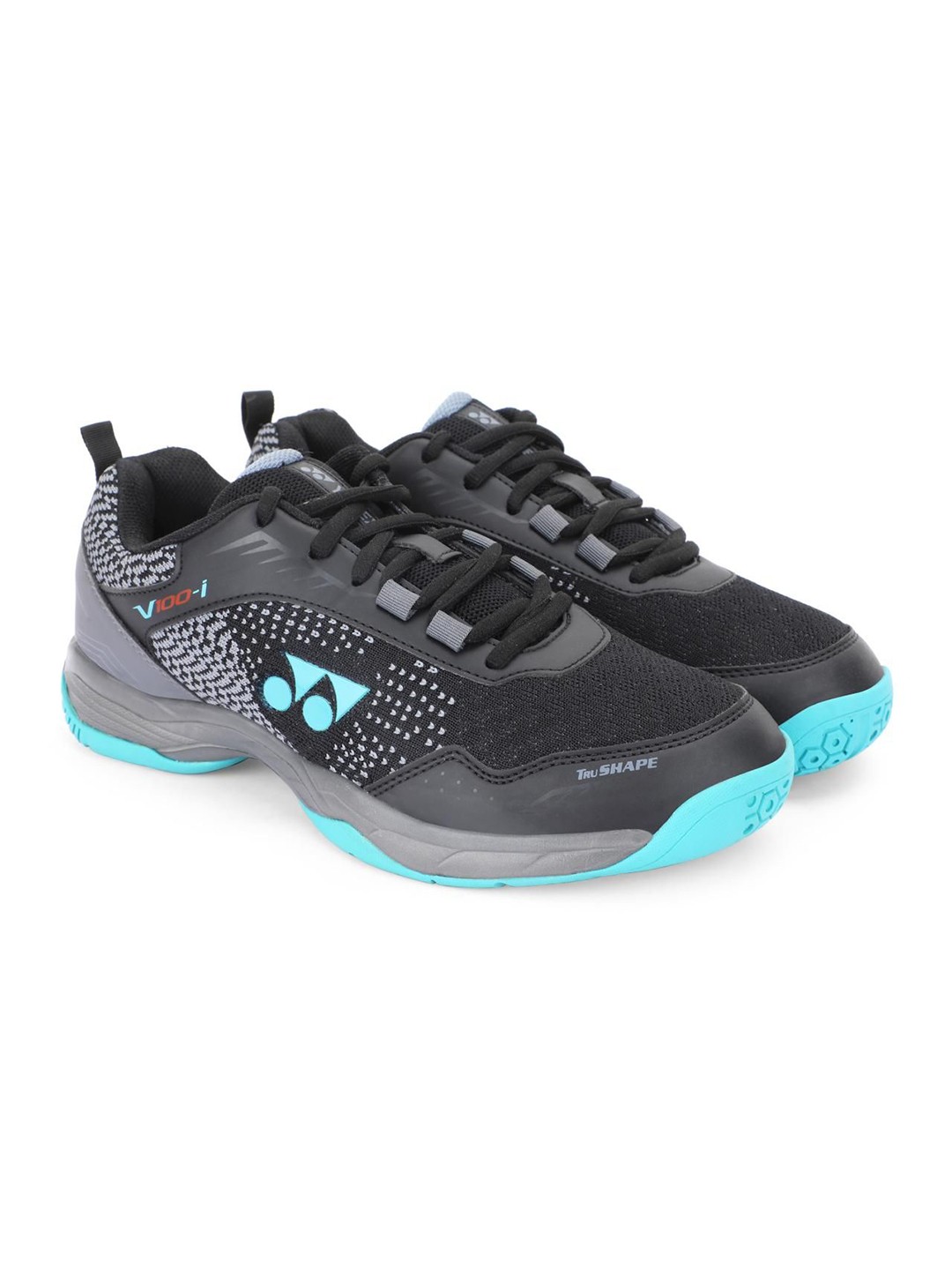 

YONEX Men V100I Non-Marking Lace-Ups Badminton Shoes, Black