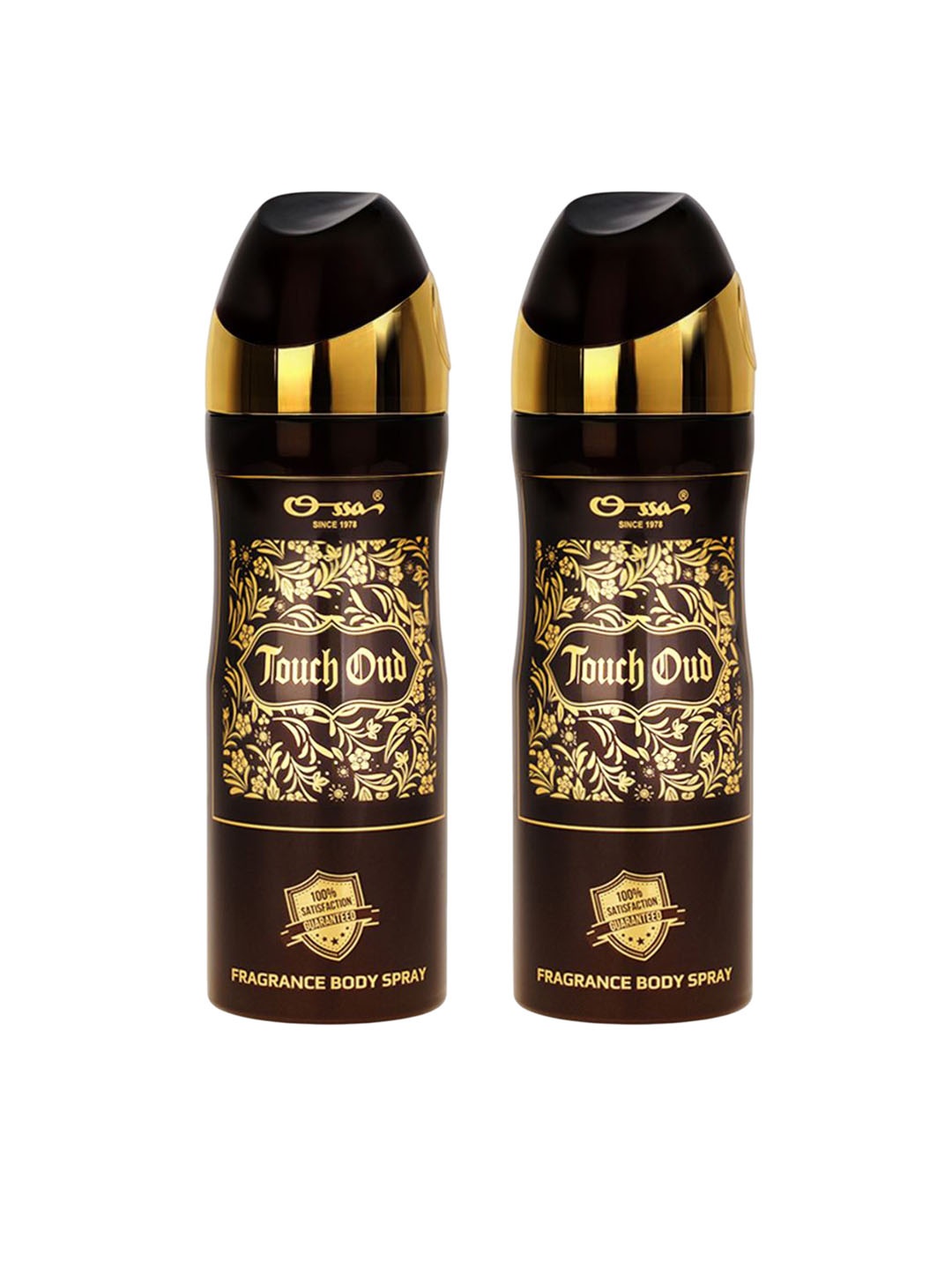 

Ossa Touch Oud Set Of 2 Long Lasting Odour Control Body Spray Deodorant - 200 ml Each, Brown