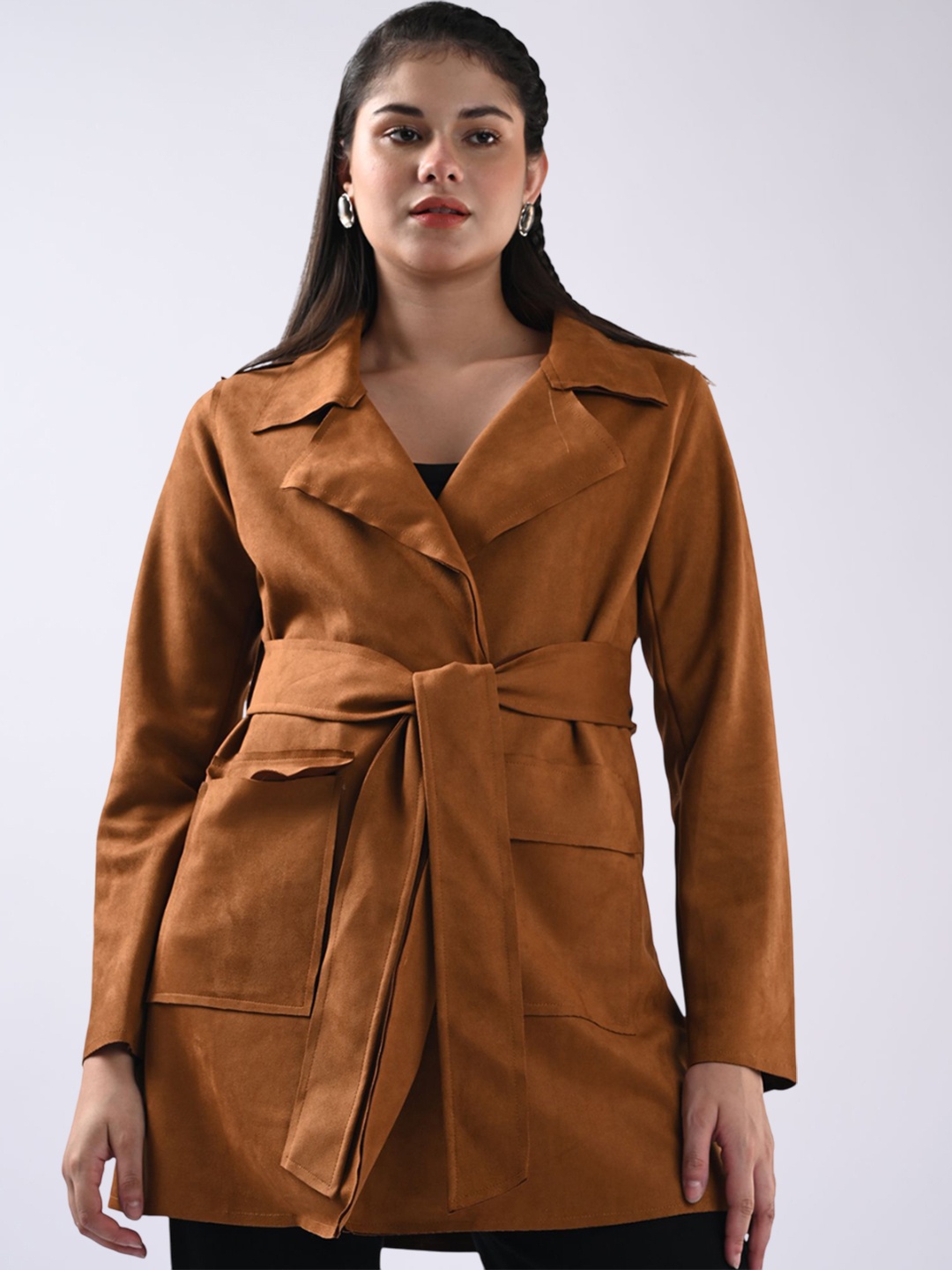 

Kraus Jeans Women Open Front Jacket, Rust