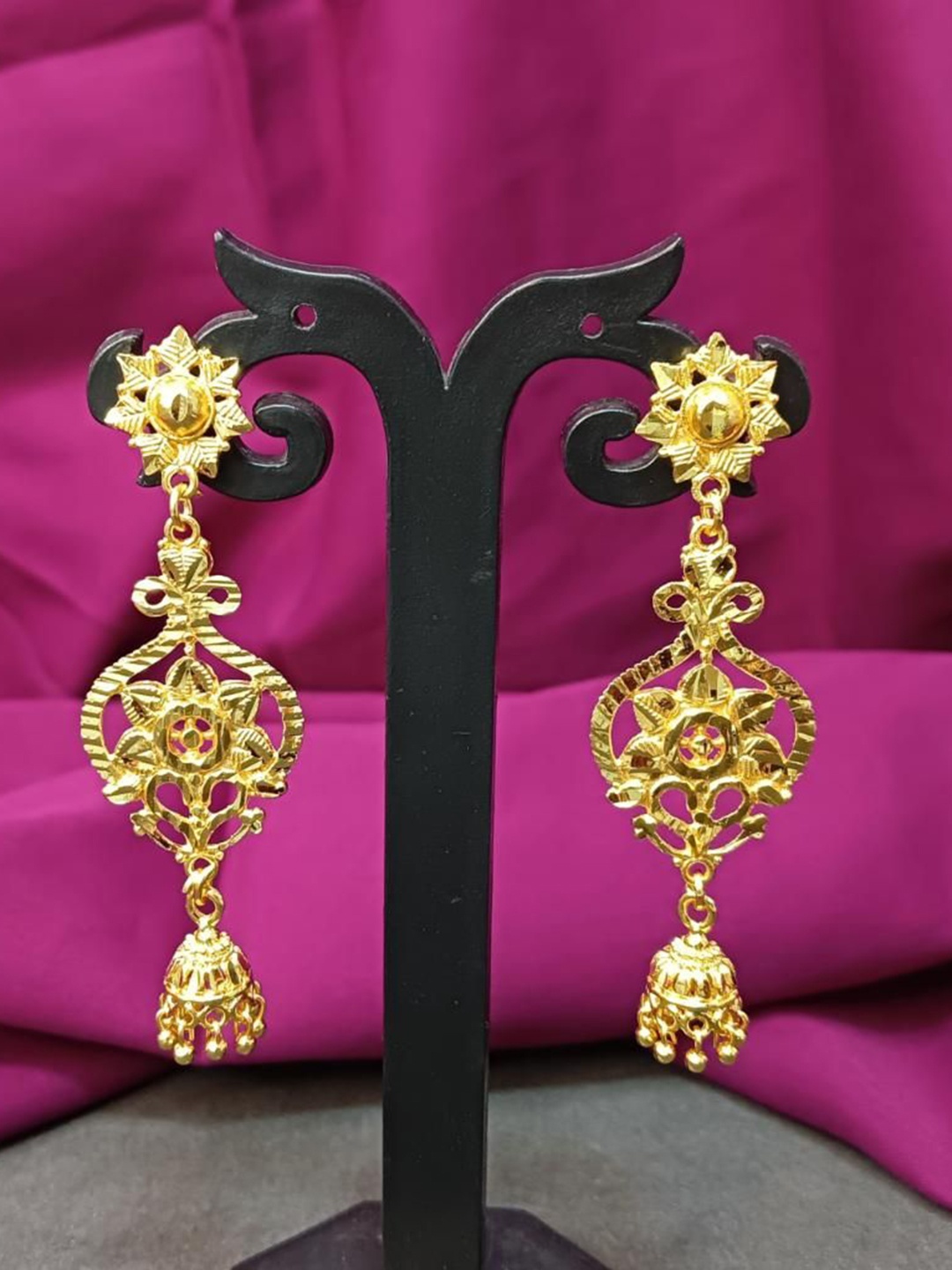 

Efulgenz Gold-Plated Dome Shaped Antique Jhumkas