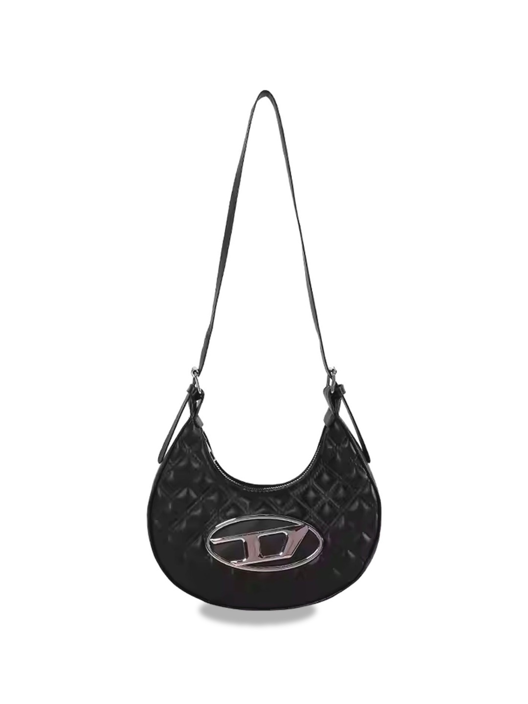 

StyleCast Checked Structured Sling Bag with, Black