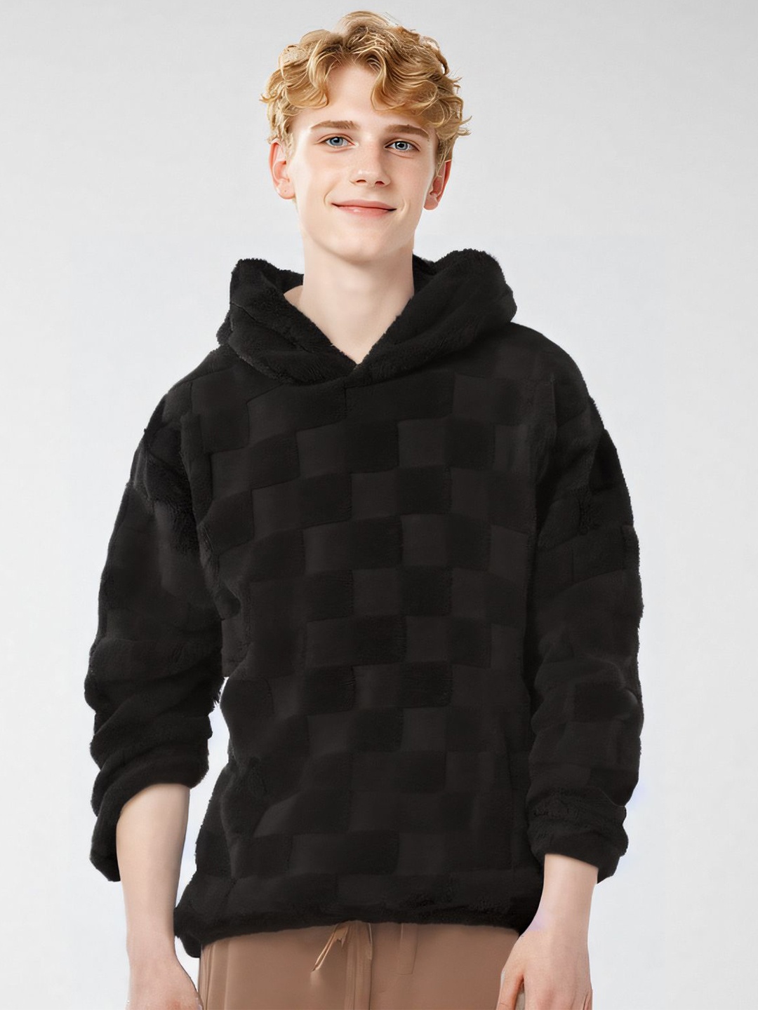 

StyleCast x Revolte Men Hooded Sweatshirt, Black