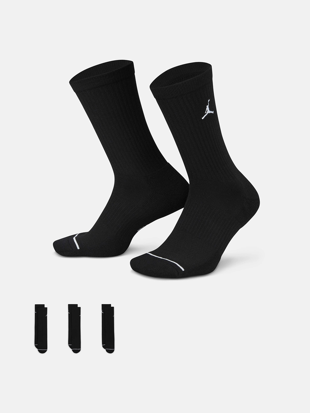 

Nike Unisex Pack Of 3 Jordan Everyday Crew Socks, Black