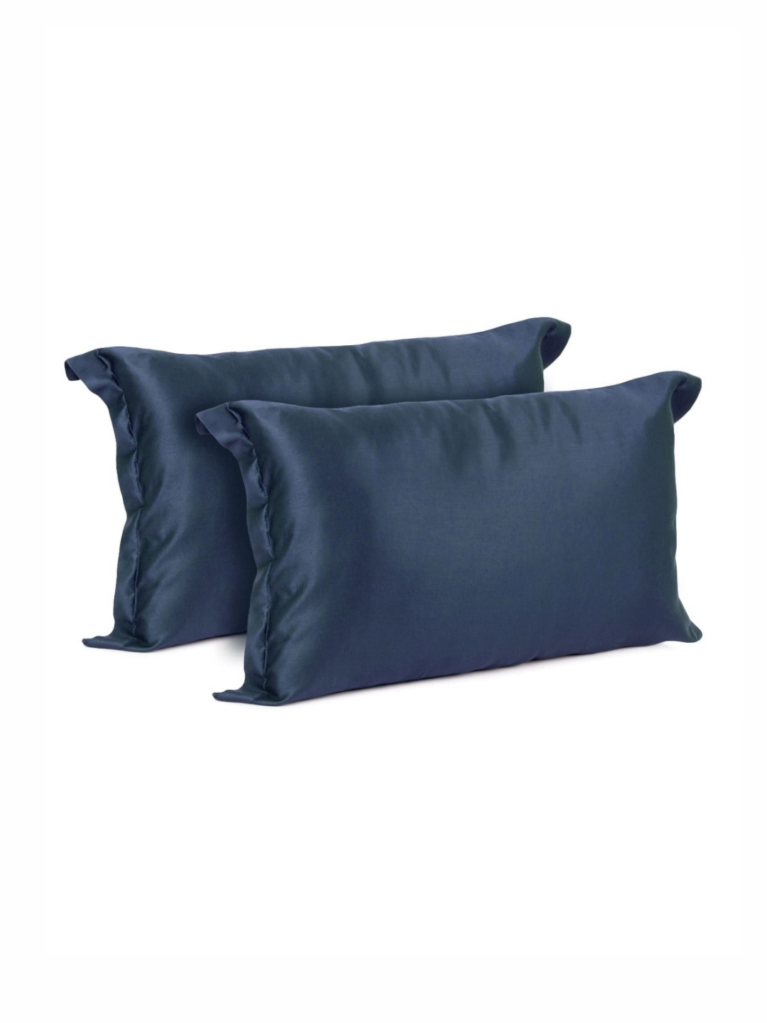 

MUSH Navy Blue 2 Pieces Pure Bamboo Cotton Rectangle Pillow Covers