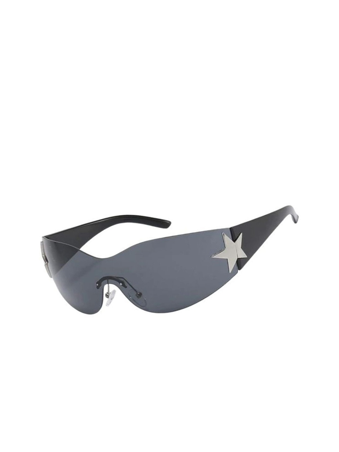 

Project Shades Unisex Oversized Sunglasses with UV Protected Lens star-1-blk, Black