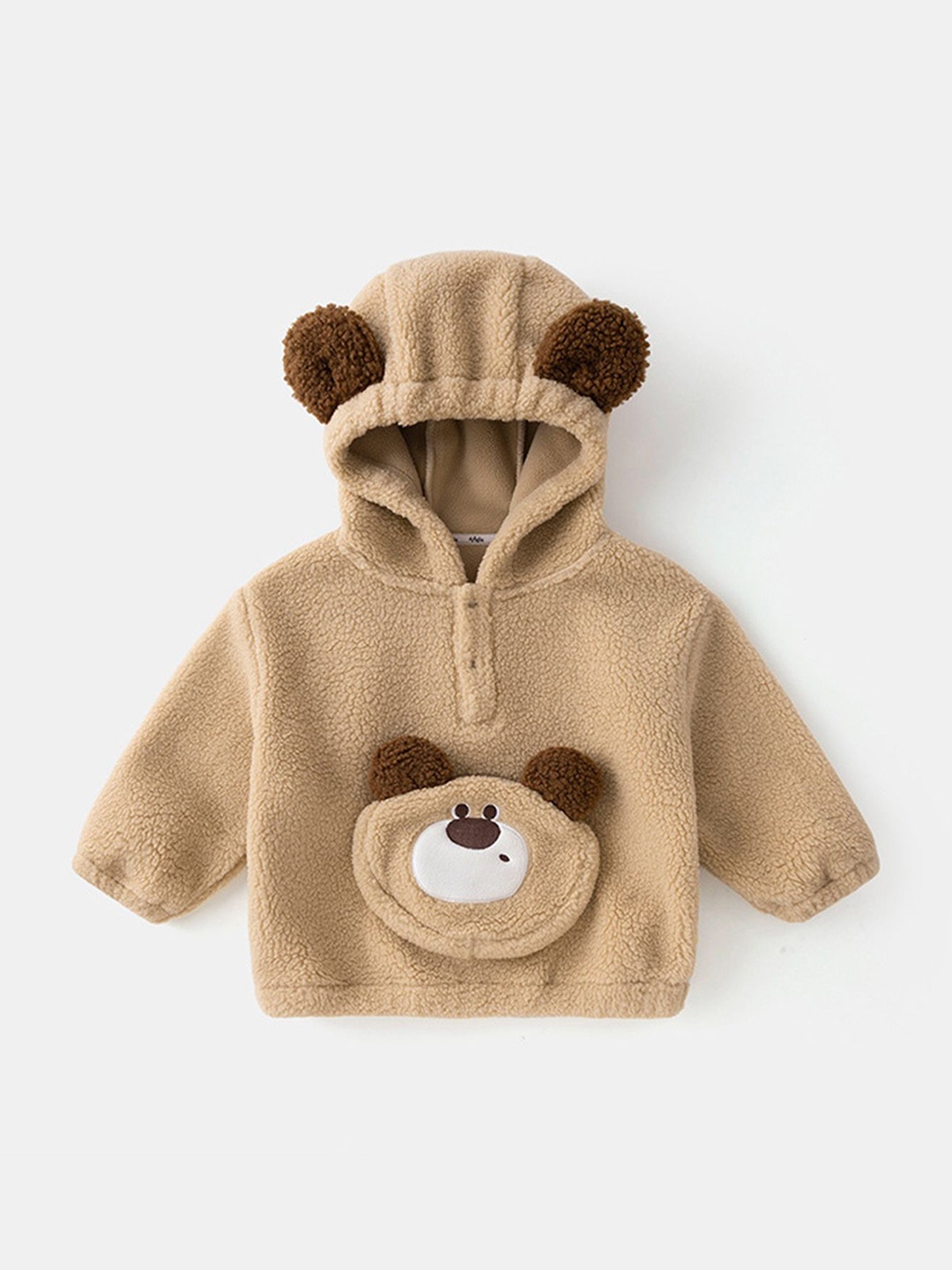 

LULU & SKY Kids Hooded Pullover Sweatshirt, Brown