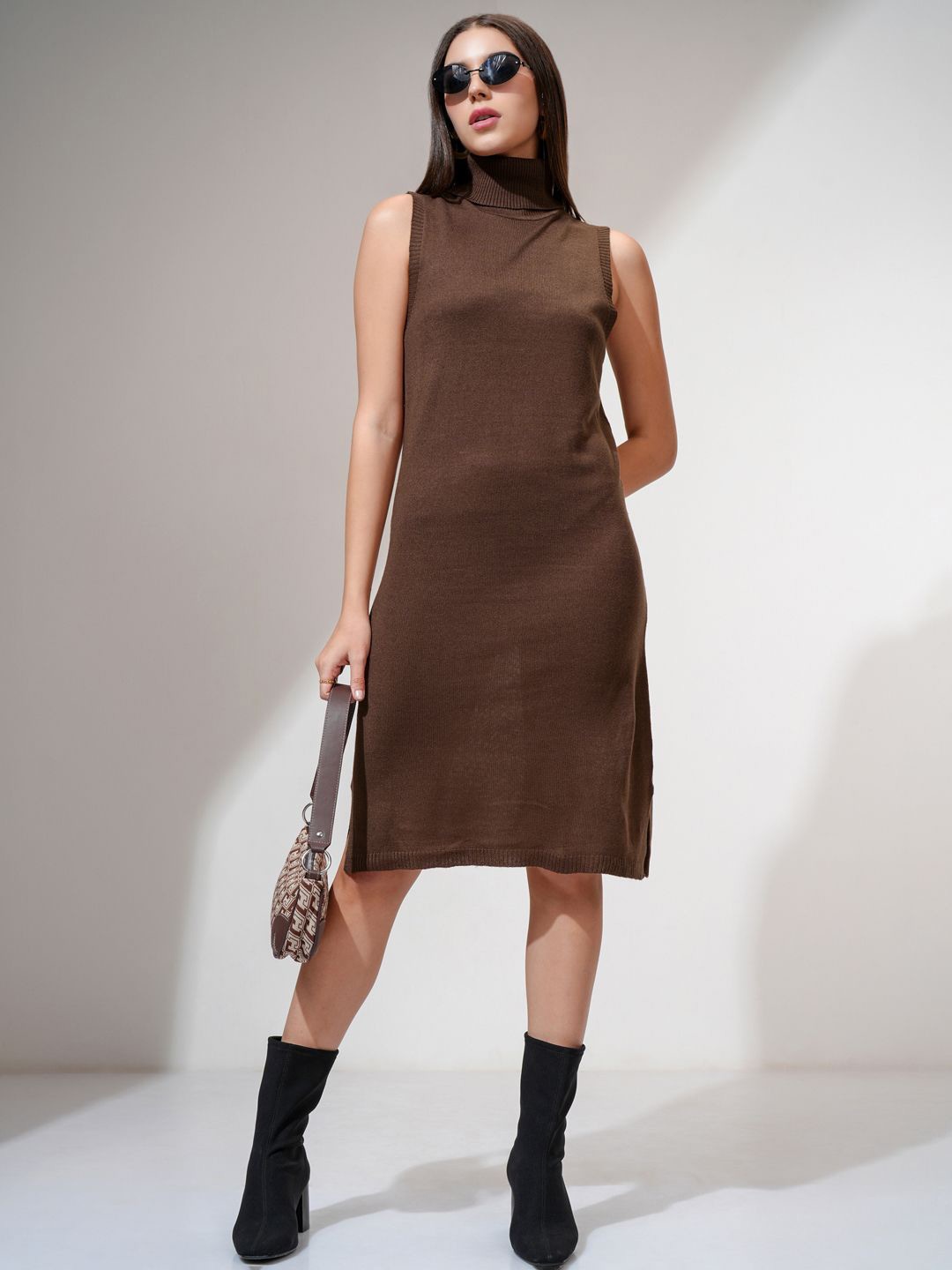 

Basics By Tokyo Talkies Women Sweater Dress, Brown