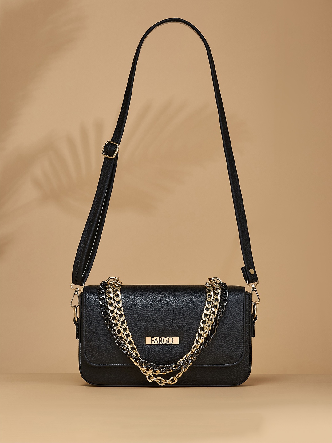 

FARGO PU Shopper Sling Bag, Black