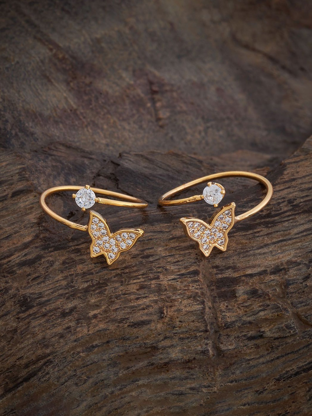 

Kushal's Fashion Jewellery Gold-Plated Cubic Zirconia Toe Rings
