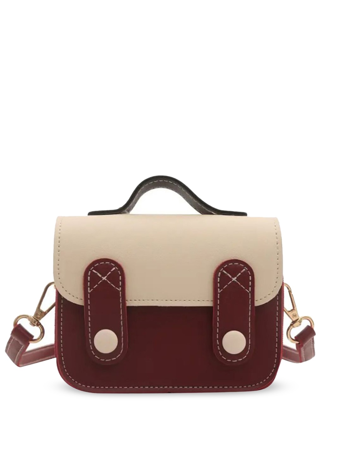 

StyleCast Structured Handheld Bag with Applique, Maroon