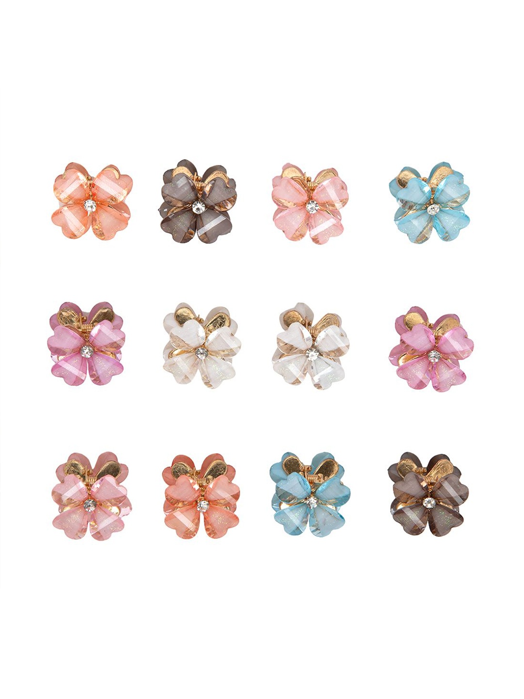 

Radhu & Kabby Women Pack Of 12 Hair Accessory, Pink