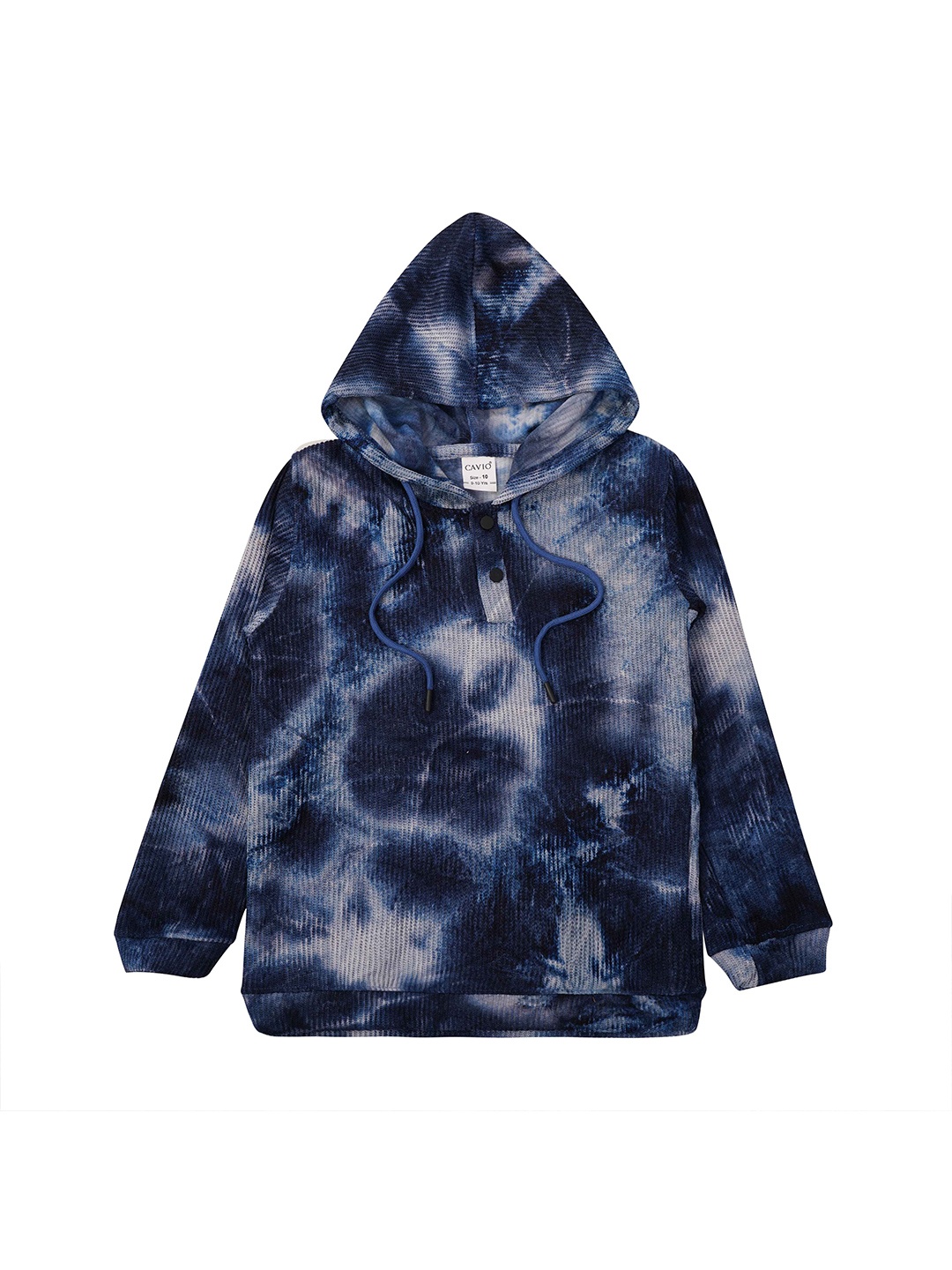 

CAVIO Boys Printed Hooded Sweatshirt, Blue