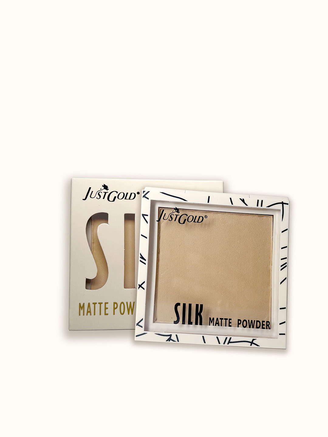 

JUSTGOLD Silk Matte Long Lasting Full Coverage Powder Foundation - 15 g - Shade 03, Nude