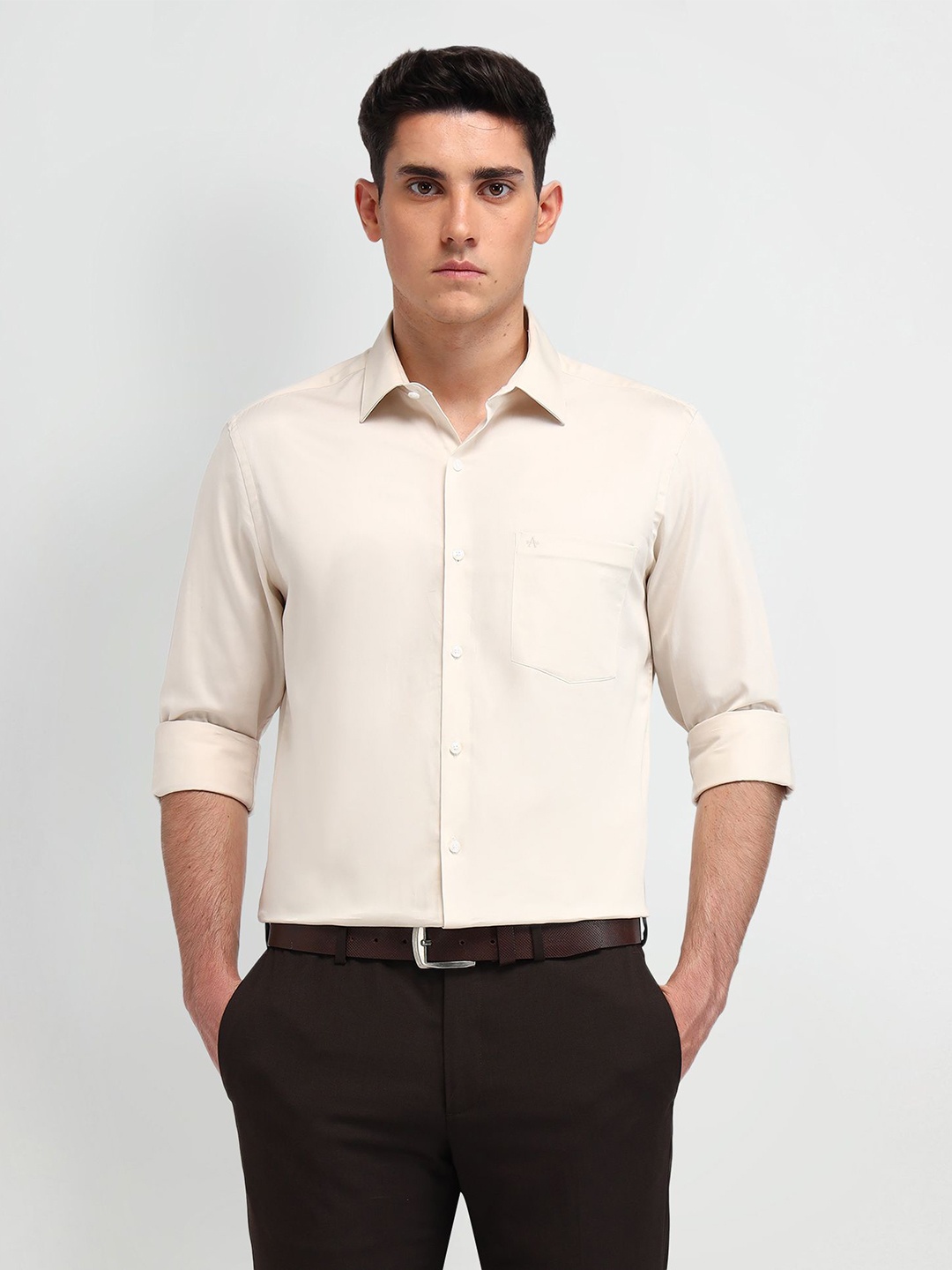 

Arrow Men Classic Opaque Formal Shirt, Beige