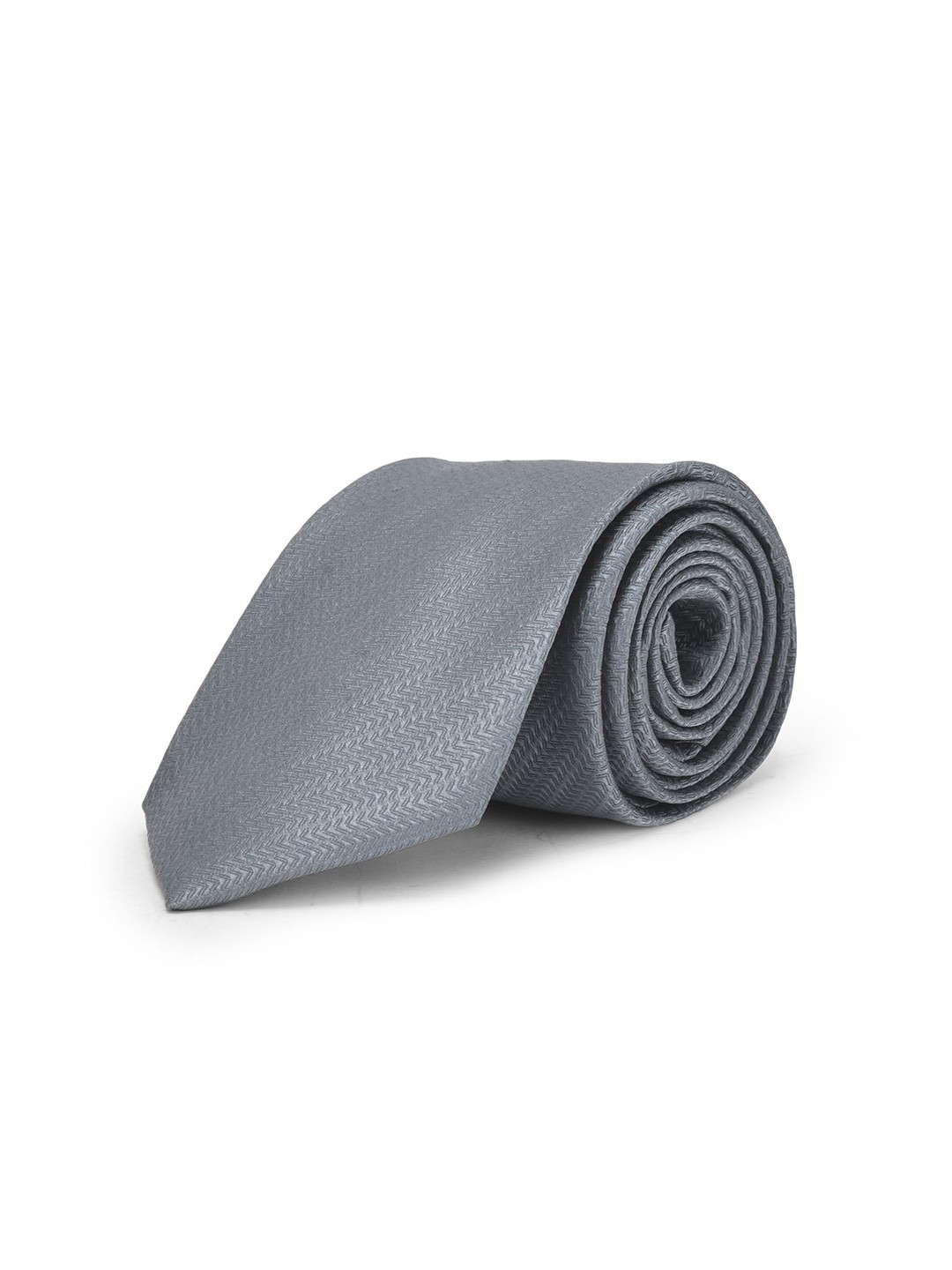 

Cazzano Men Woven Design Broad Tie, Grey