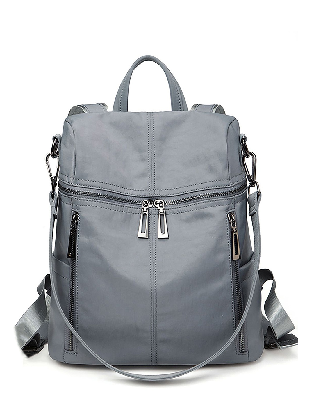 

RAVE Women Solid Nylon Backpacks, Grey