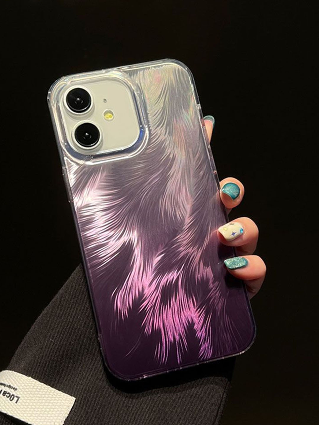 

Luxury Kase Abstract Printed iPhone 12 Back Case Mobile Accessories, Purple