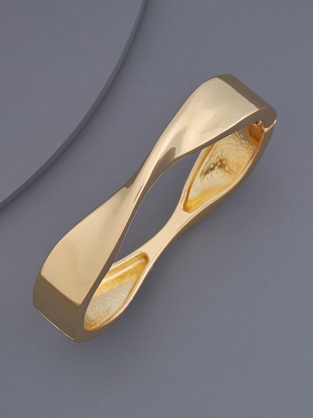

Kushal's Fashion Jewellery Gold-Plated Kada Bracelet