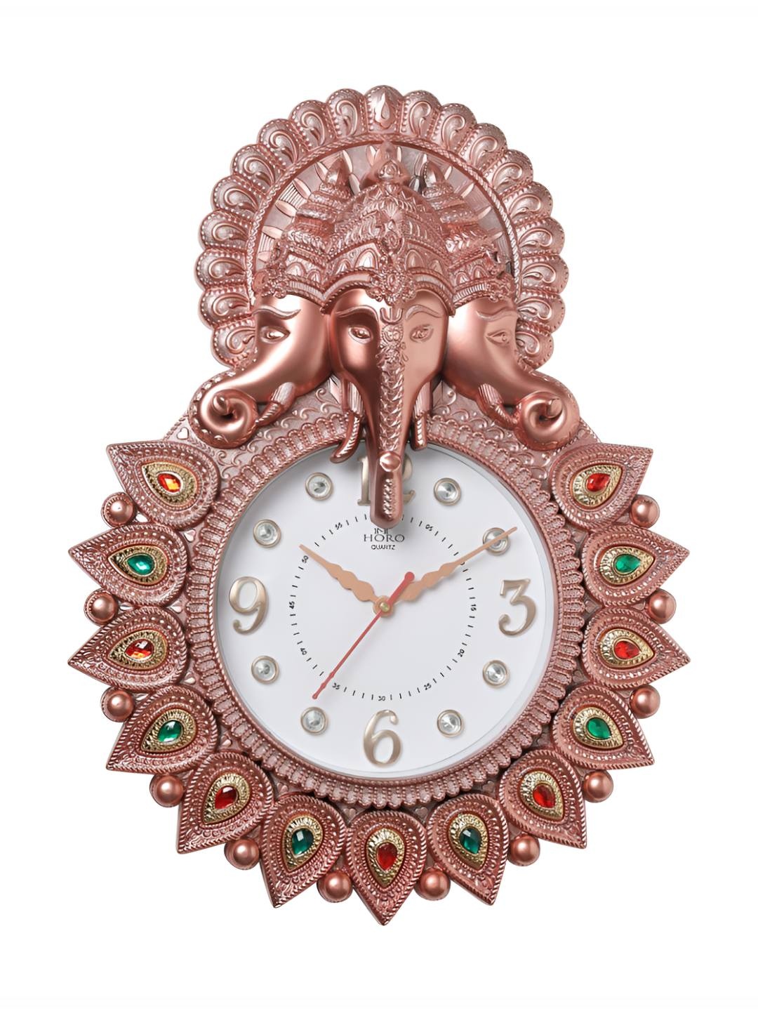 

Horo Pink & White Ganesh Printed Traditional Analogue Wall Clock