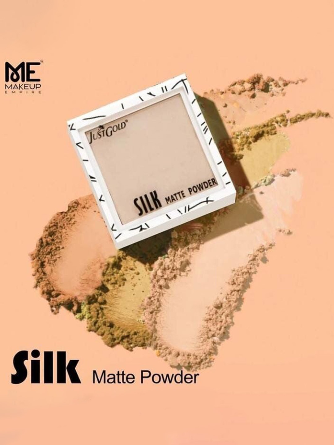 

JUSTGOLD Silk Matte Long Lasting Full Coverage Powder Foundation 15 g - Shade 01, Khaki