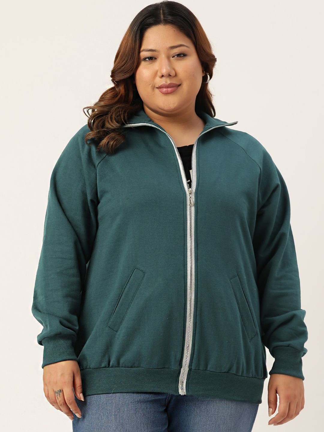 

theRebelinme Women Open Front Jacket, Teal