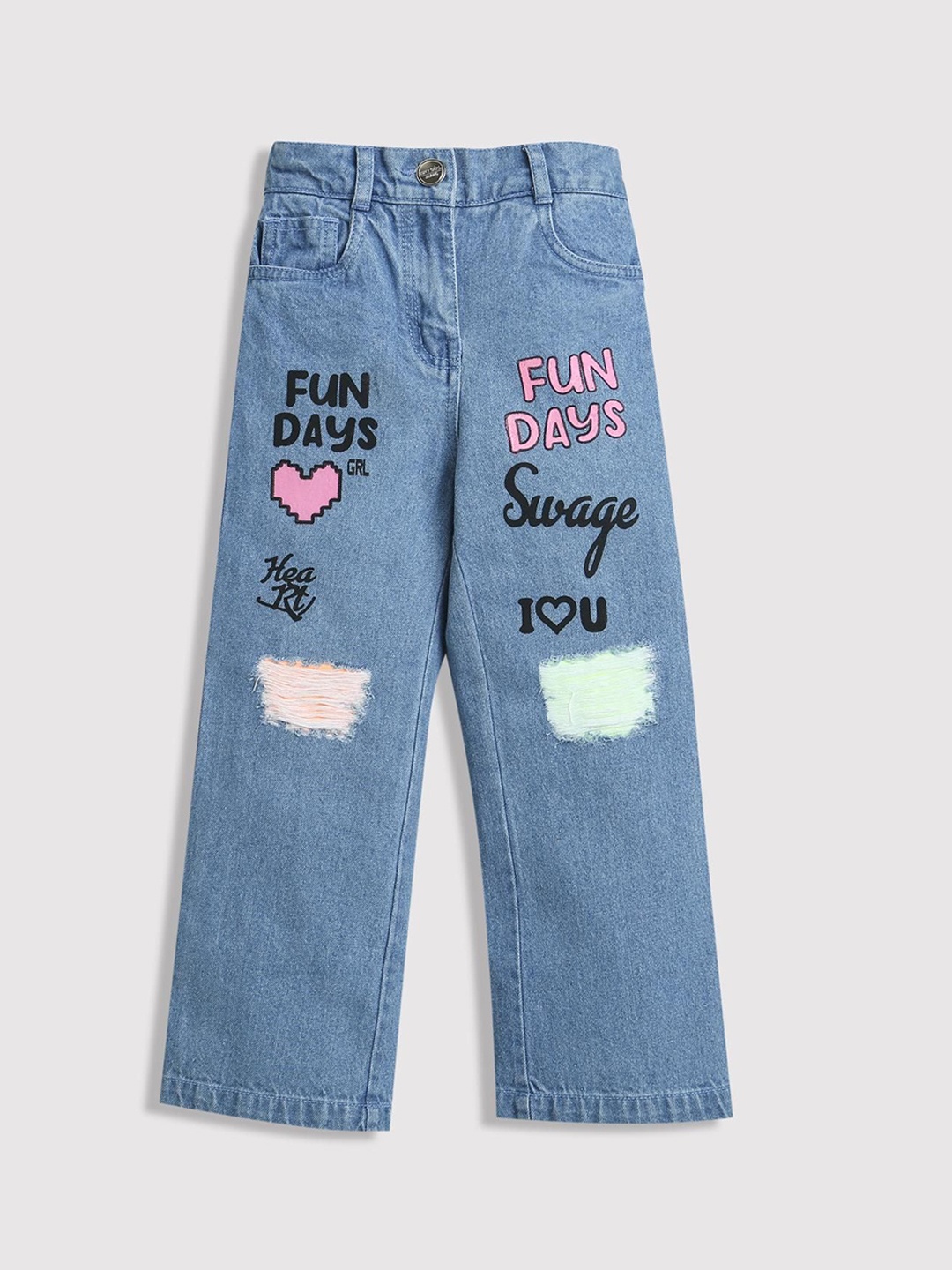 

Tiny Girl Mildly Distressed Jeans, Blue