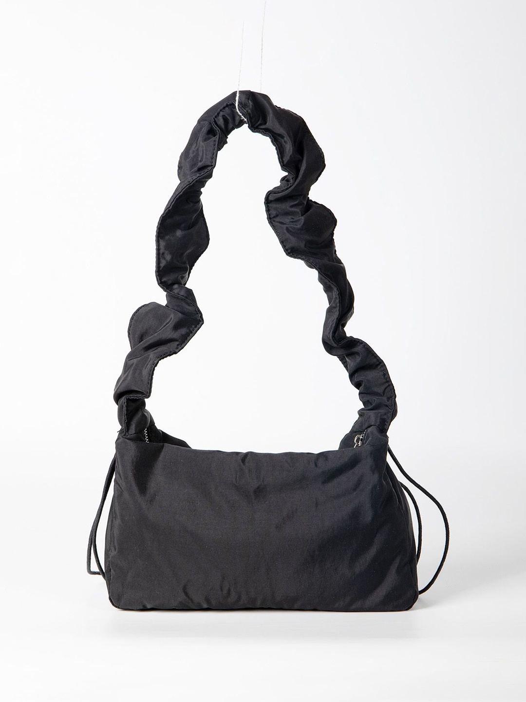 

RAVE Oversized Structured Shoulder Bag with Fringed, Black
