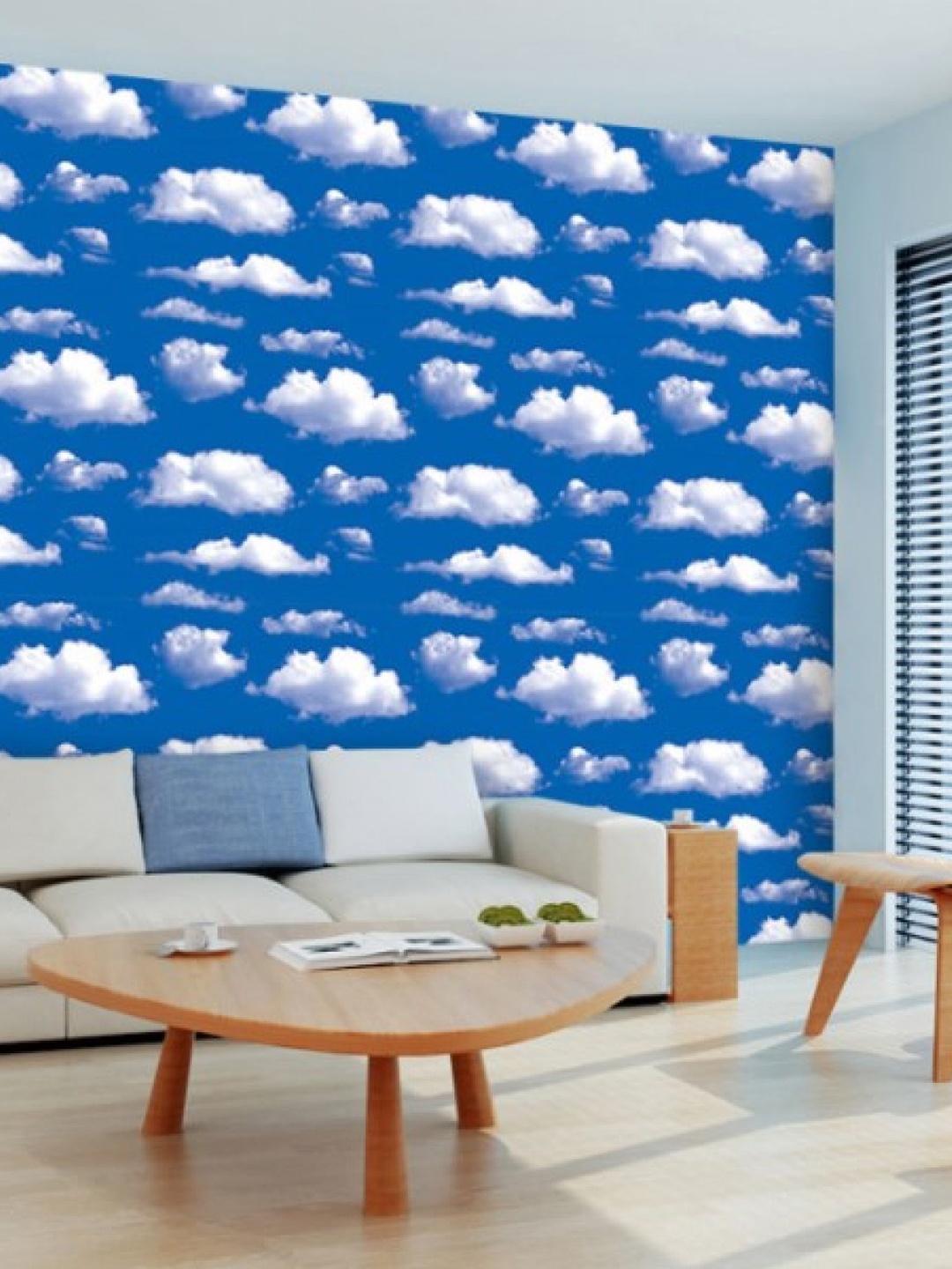 

Asian royal Blue & White Printed Self-Adhesive Wallpaper