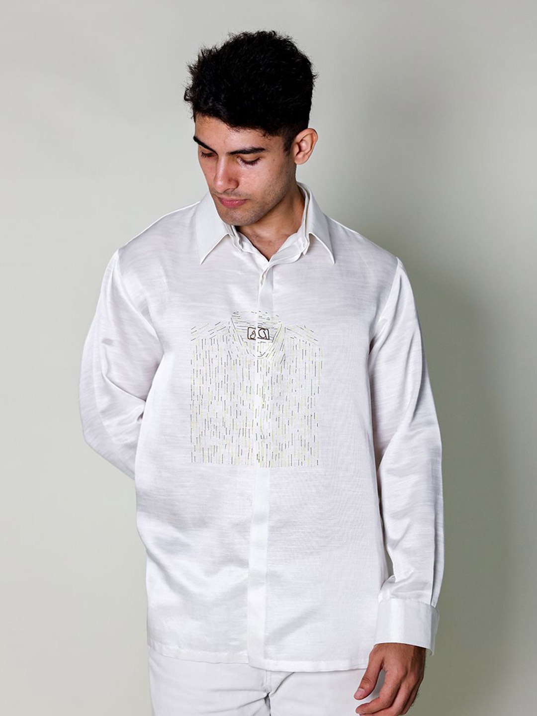 

Arya Giri Men Classic Opaque Casual Shirt, White