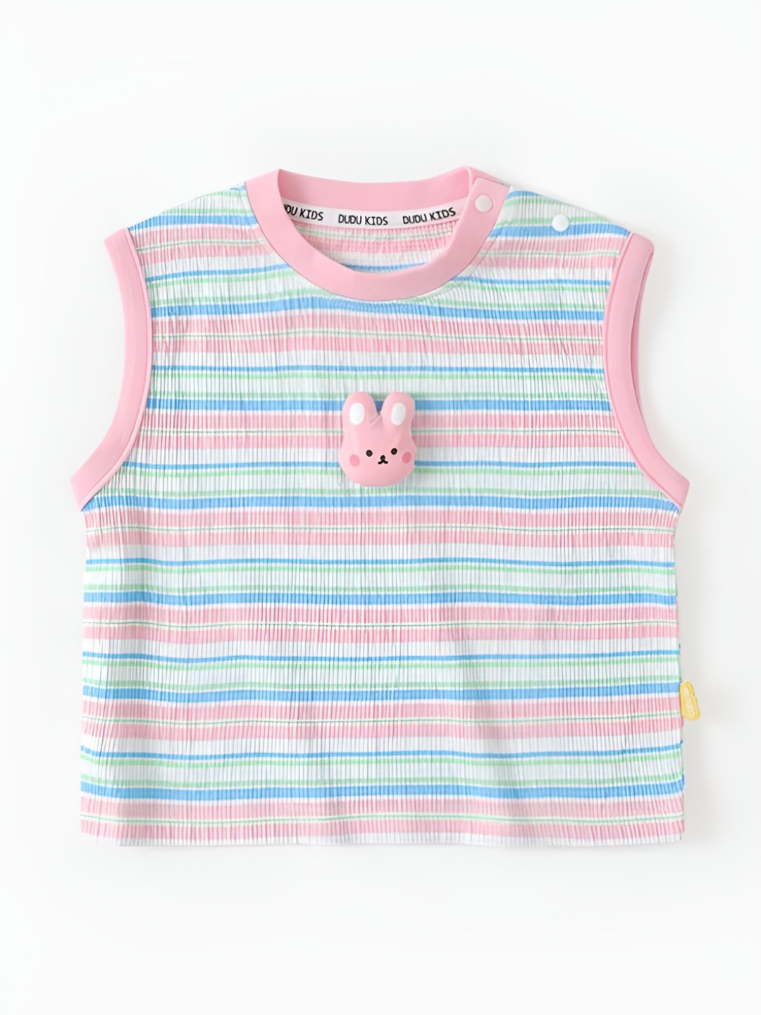 

LULU & SKY Boys Striped Extended Sleeves Pockets T-shirt, Pink