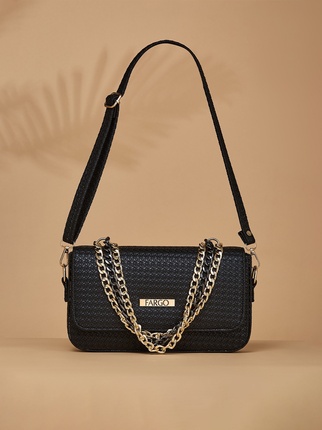 

FARGO PU Shopper Sling Bag, Black