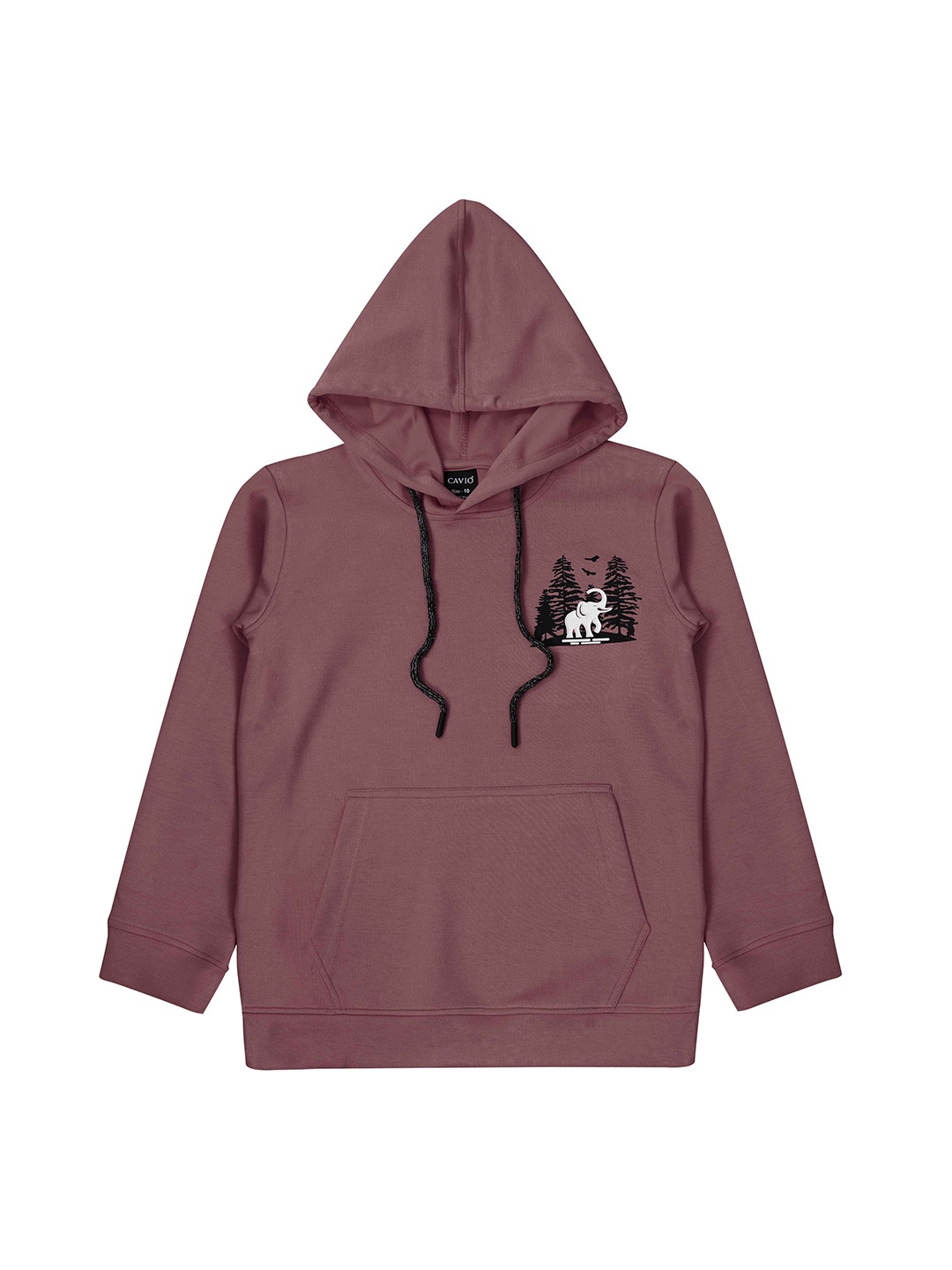 

CAVIO Boys Hooded Cotton Pullover, Magenta