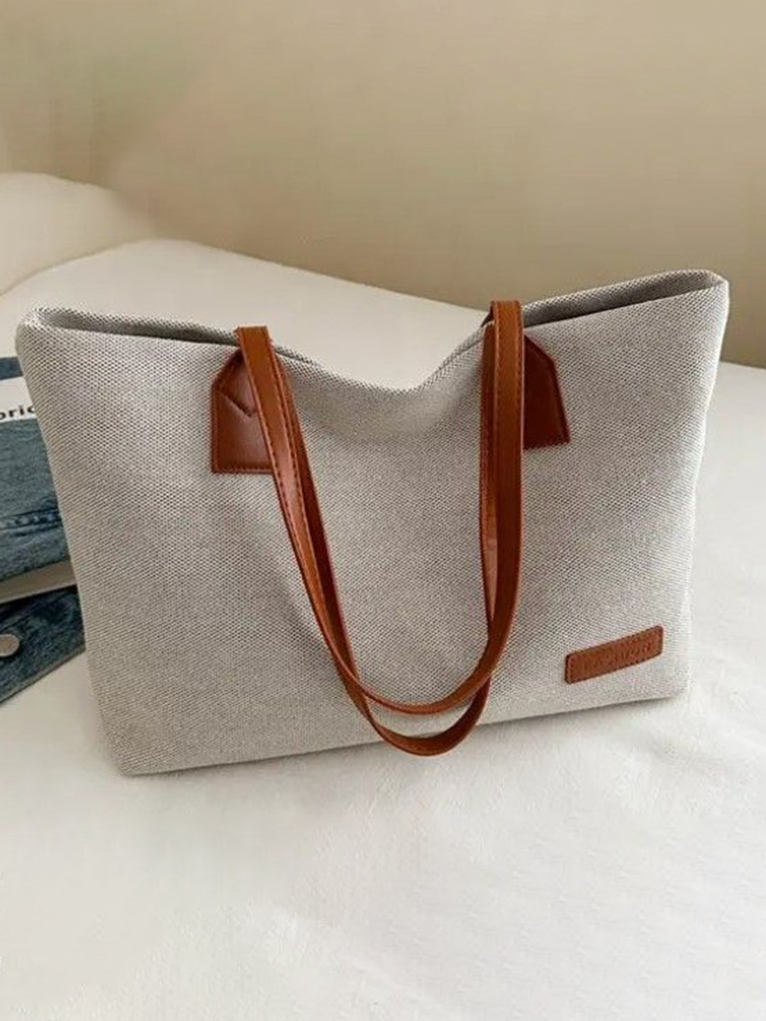 

StyleCast Textured Shopper Handheld Bag, White